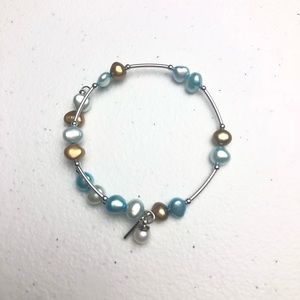 Vantel Pearls Earth and Sky Bracelet NWOT